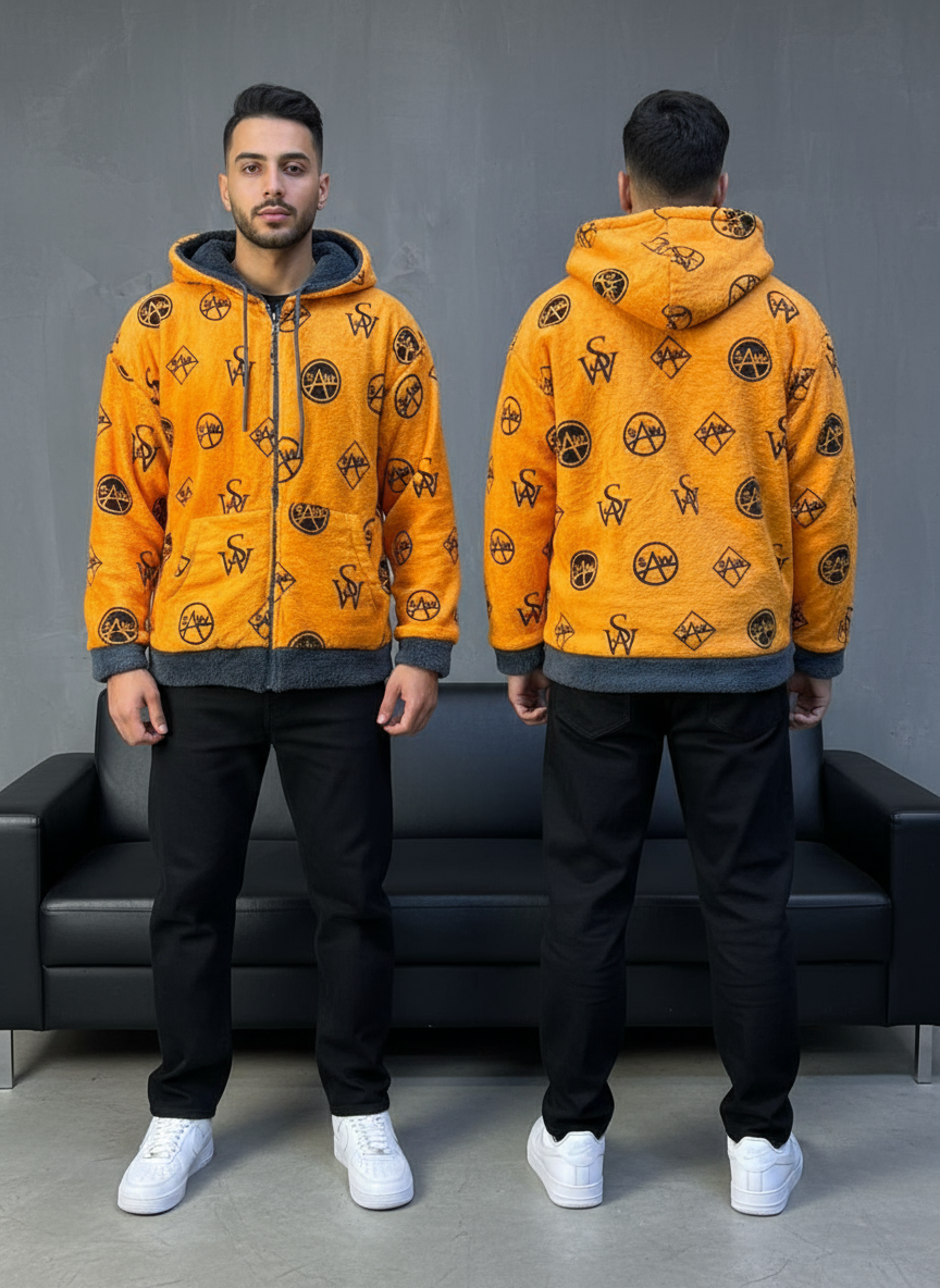 JACKET DOUBLE FAC OVER GREY/ORANGE 4950
