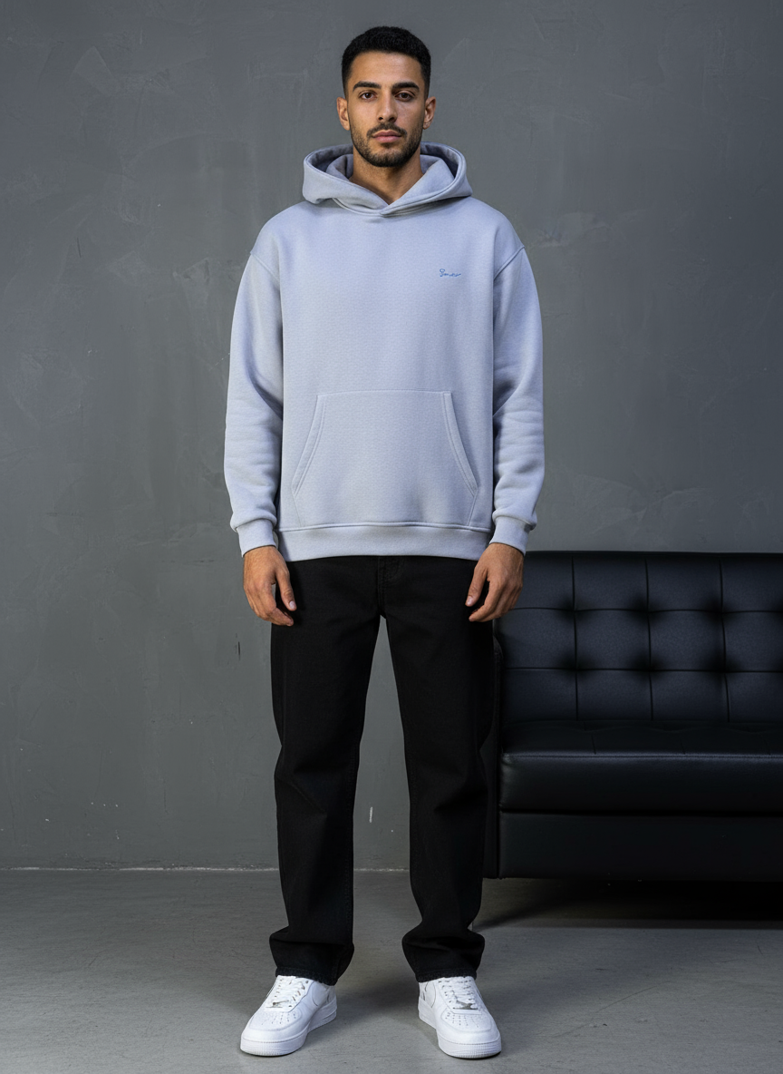 HOODIE SAW OVERSIZE BLUE 4978