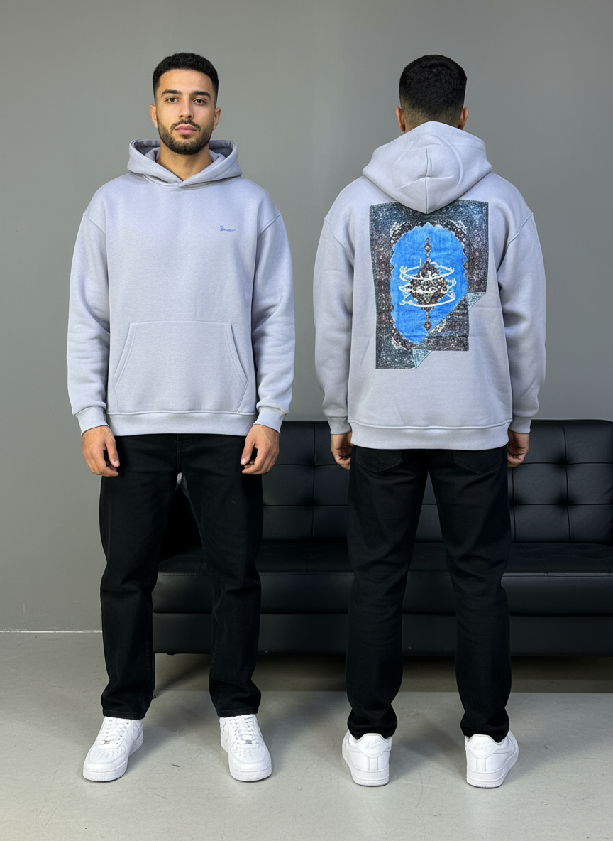 HOODIE SAW OVERSIZE BLUE 4978