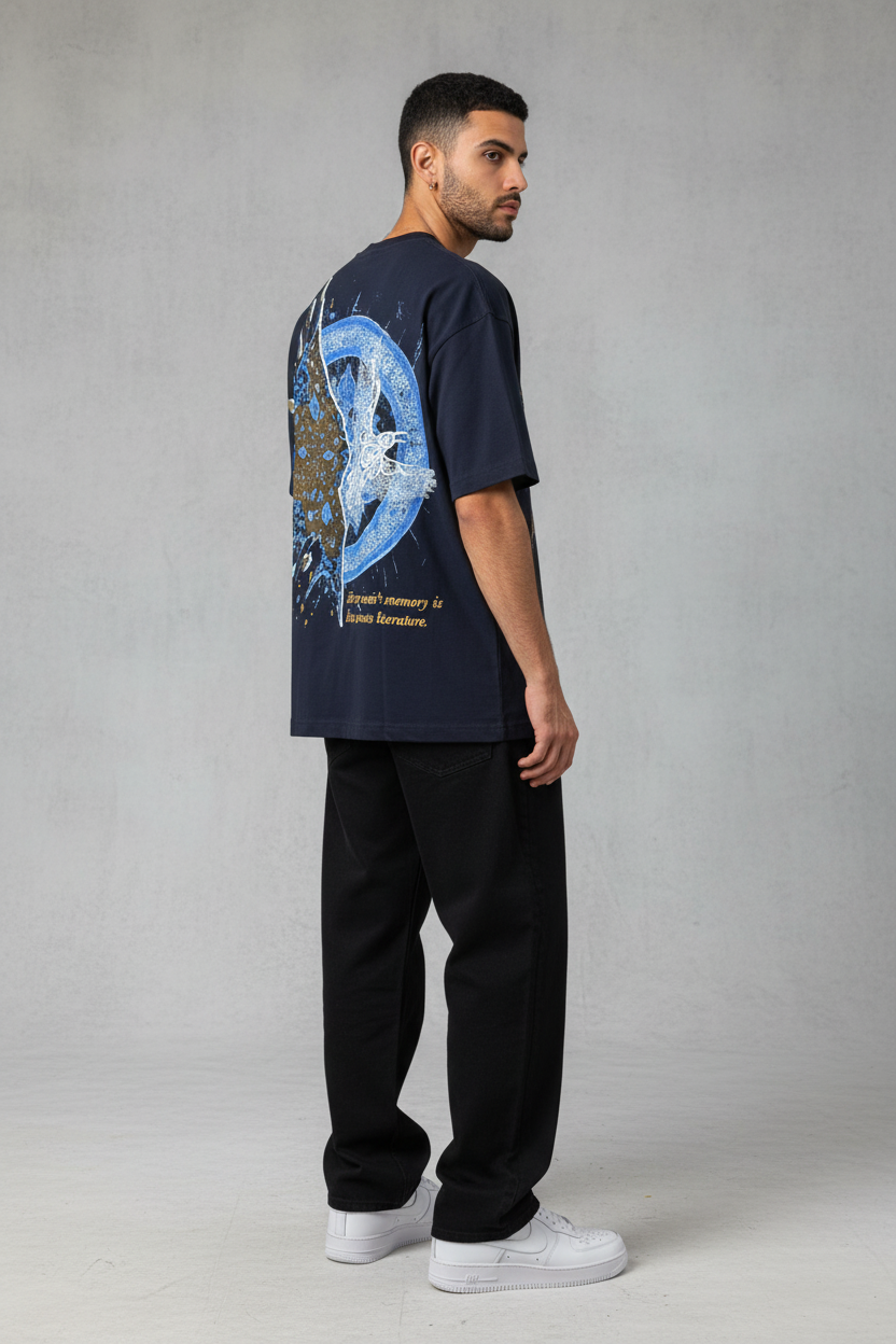 T-shirt Oversize Navy Blue 5127