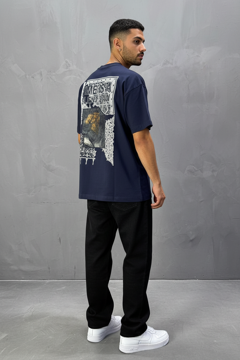 T-Shirt Oversize Blue navy Urbanity 5101