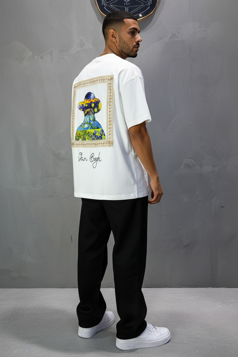 T-Shirt Oversize blanc Van Gogh 5060