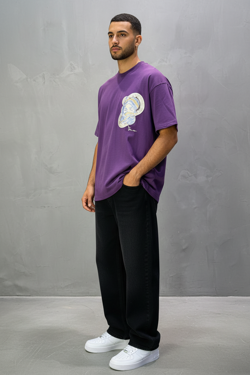 T-Shirt Oversize Move Brodé – Art Oriental 5108
