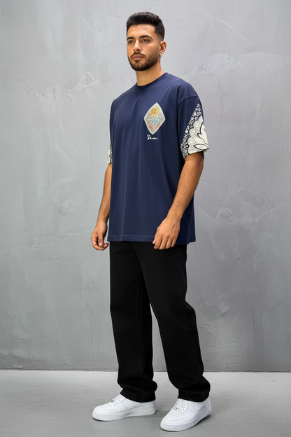 T-Shirt Oversize Navy Blue – Paon & Paisley 5071