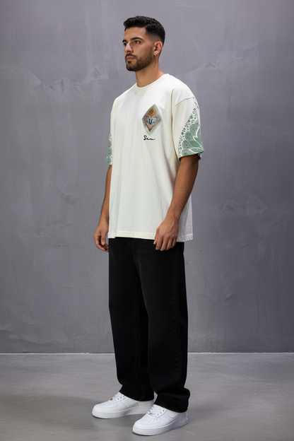 T-Shirt Oversize Beige – Paon & Paisley 5071