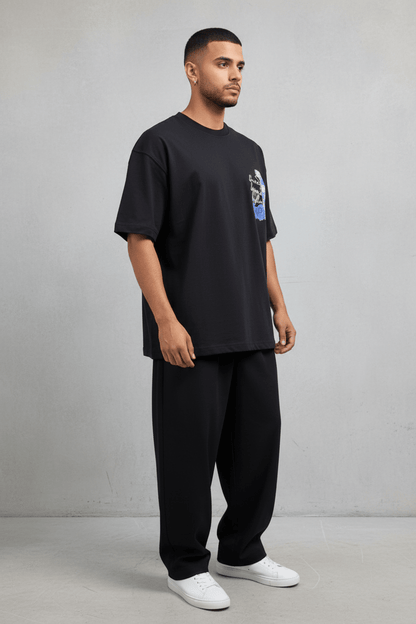 T-shirt Oversize noir – Dreamy Demand Hustler 5103 - ZG PREMIUM