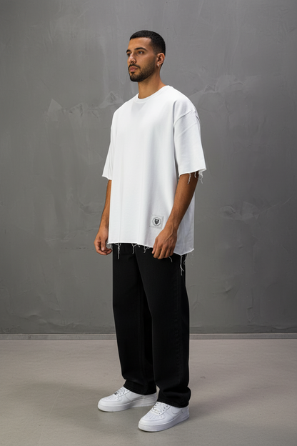 T-Shirt Oversize Blanc – Tissu Épais  42