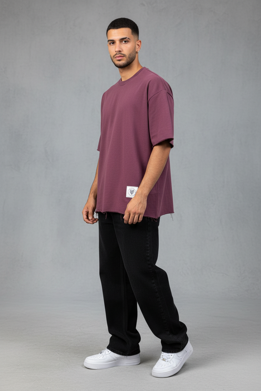 T-Shirt Oversize  Dusty Purple – Tissu Épais  42
