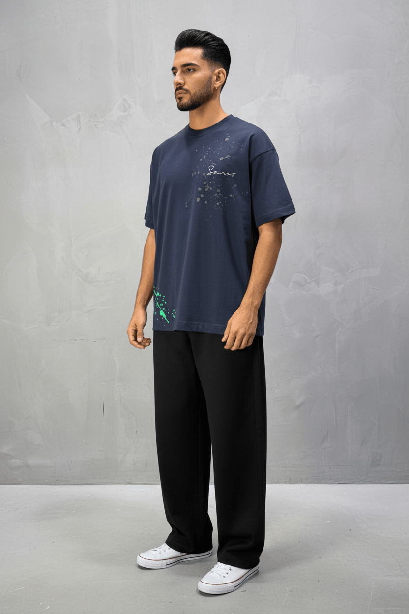 T-shirt Oversize Navy blue  – Art Gallery 5114
