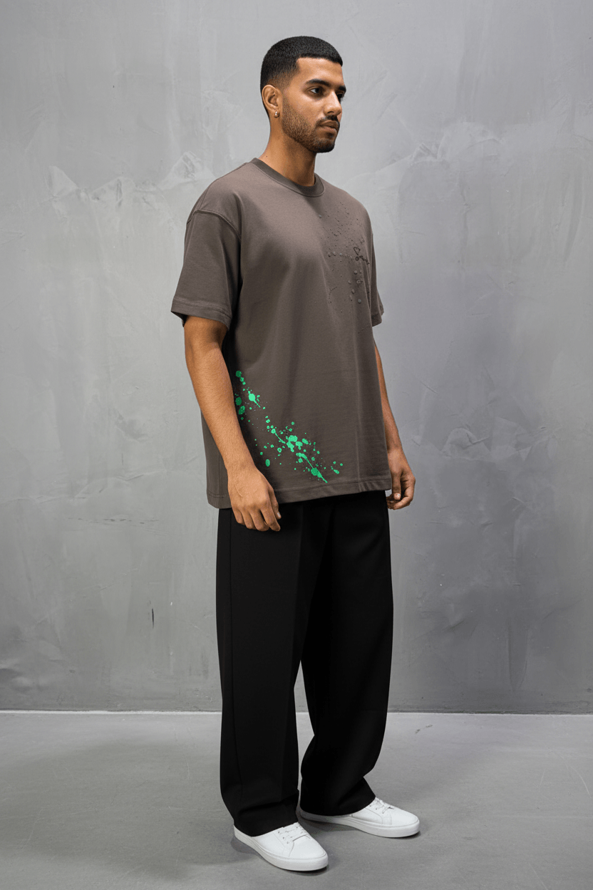 T-shirt Oversize Brown  – Art Gallery 5114