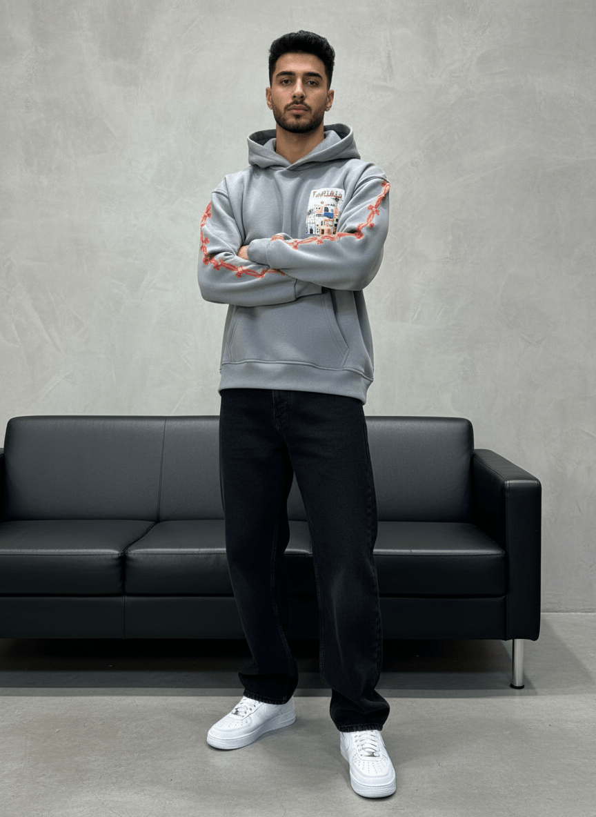 SWEAT CAPUCH GRIS TUNISIA 7857 - ZG PREMIUM