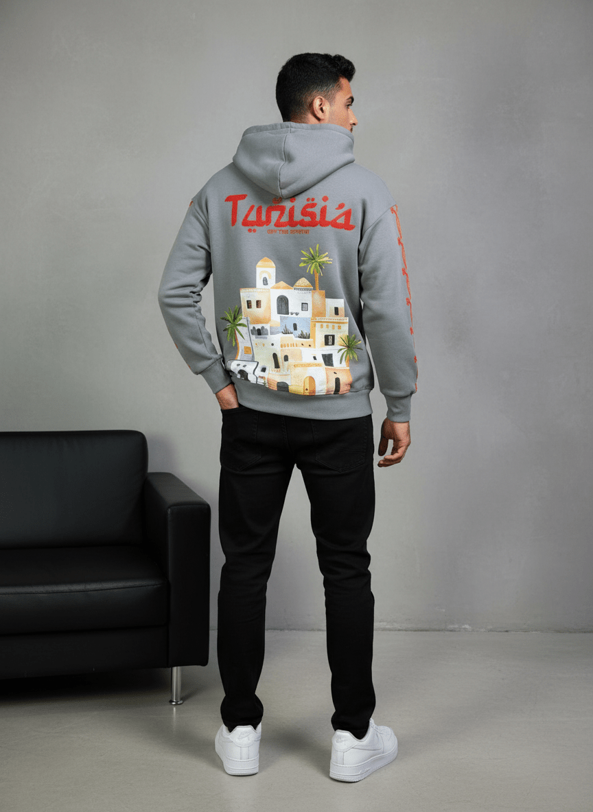 SWEAT CAPUCH GRIS TUNISIA 7857 - ZG PREMIUM