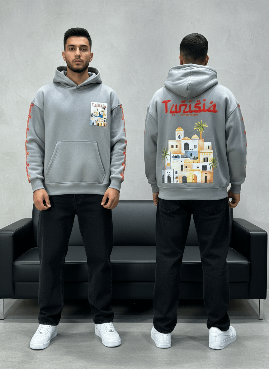 SWEAT CAPUCH GRIS TUNISIA 7857 - ZG PREMIUM