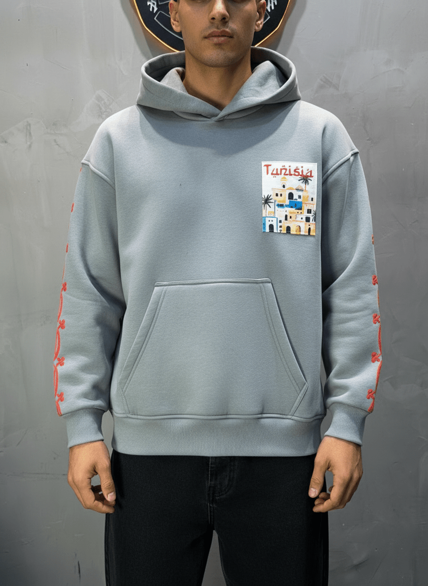 SWEAT CAPUCH GRIS TUNISIA 7857 - ZG PREMIUM