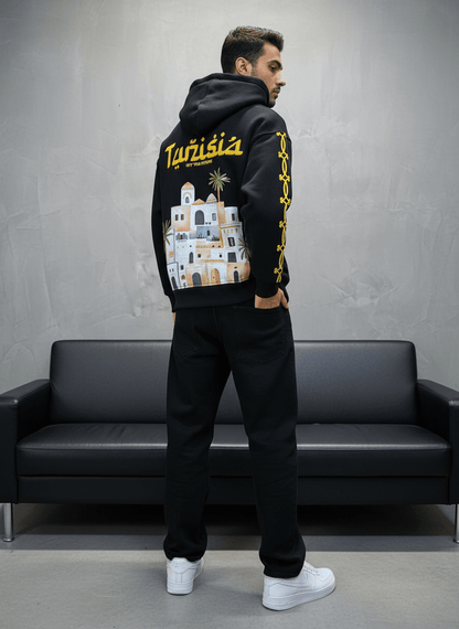 SWEAT CAPUCH NOIR TUNISIA 7857 - ZG PREMIUM
