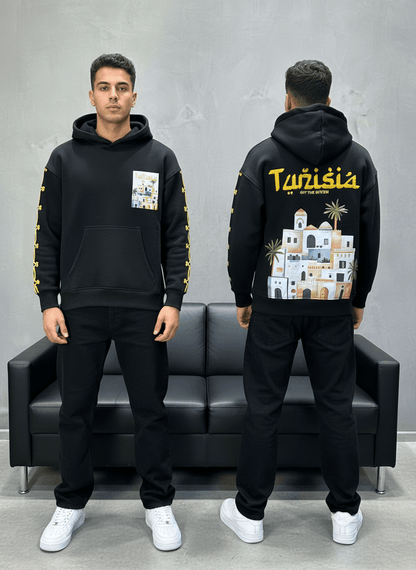 SWEAT CAPUCH NOIR TUNISIA 7857 - ZG PREMIUM