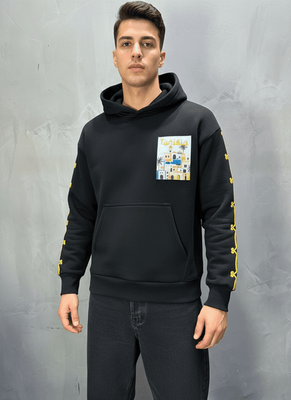 SWEAT CAPUCH NOIR TUNISIA 7857 - ZG PREMIUM