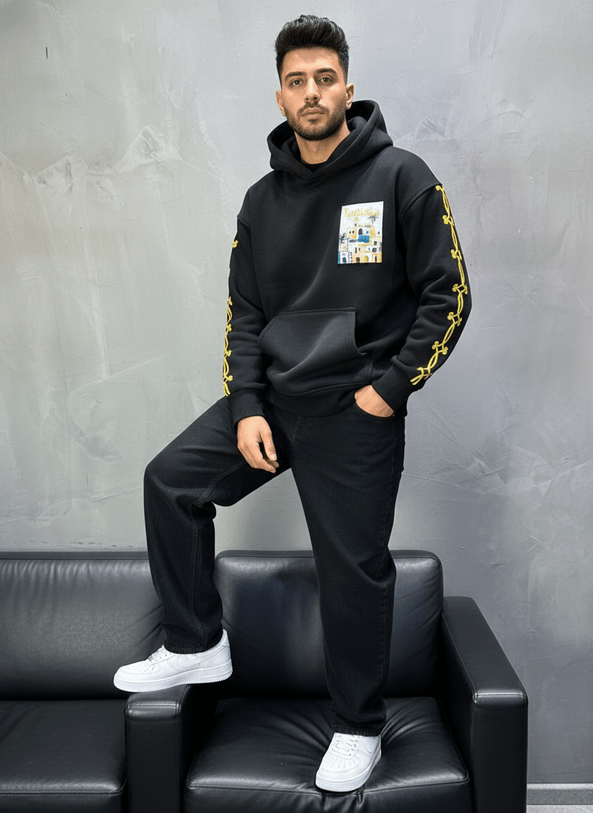 SWEAT CAPUCH NOIR TUNISIA 7857 - ZG PREMIUM