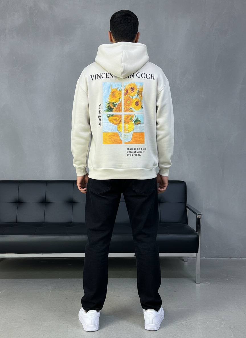 HOODIE SAW OVERSIZE BEIGE 4958