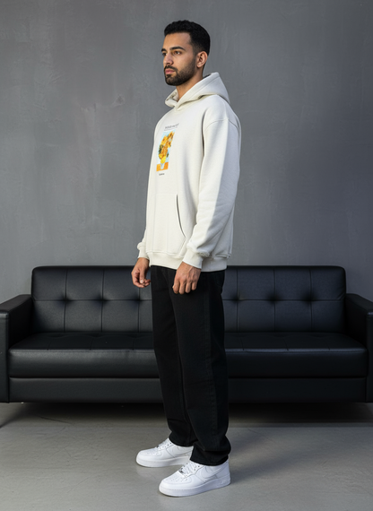 HOODIE SAW OVERSIZE BEIGE 4958