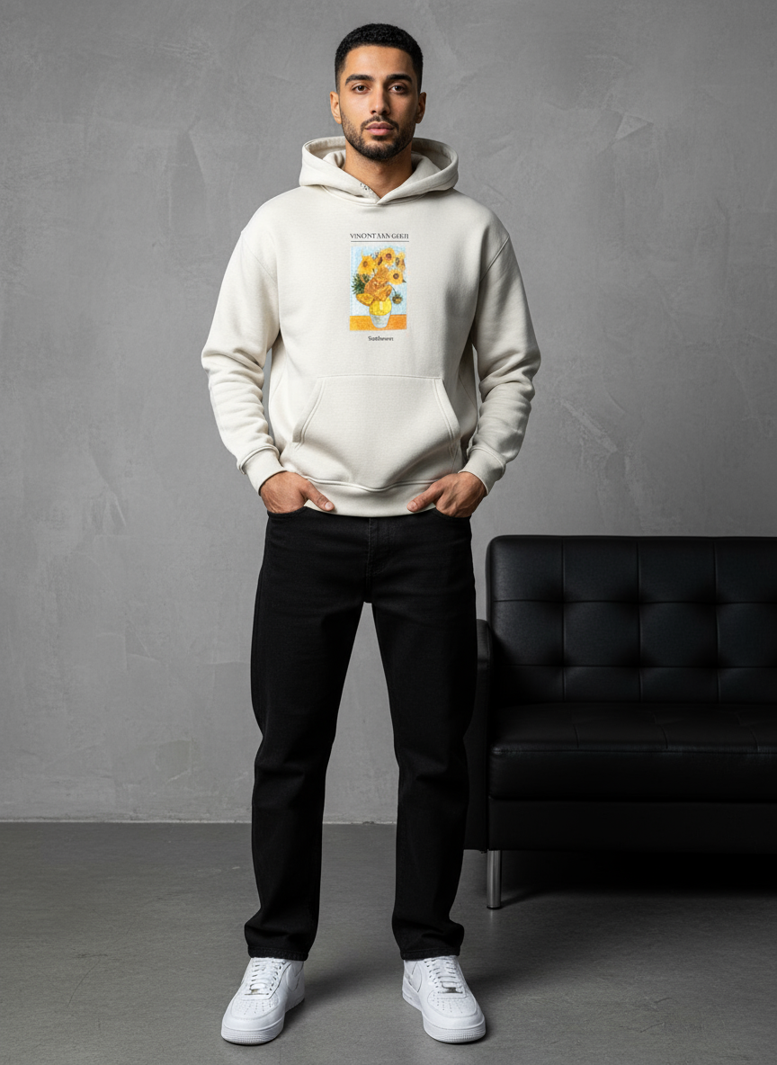 HOODIE SAW OVERSIZE BEIGE 4958