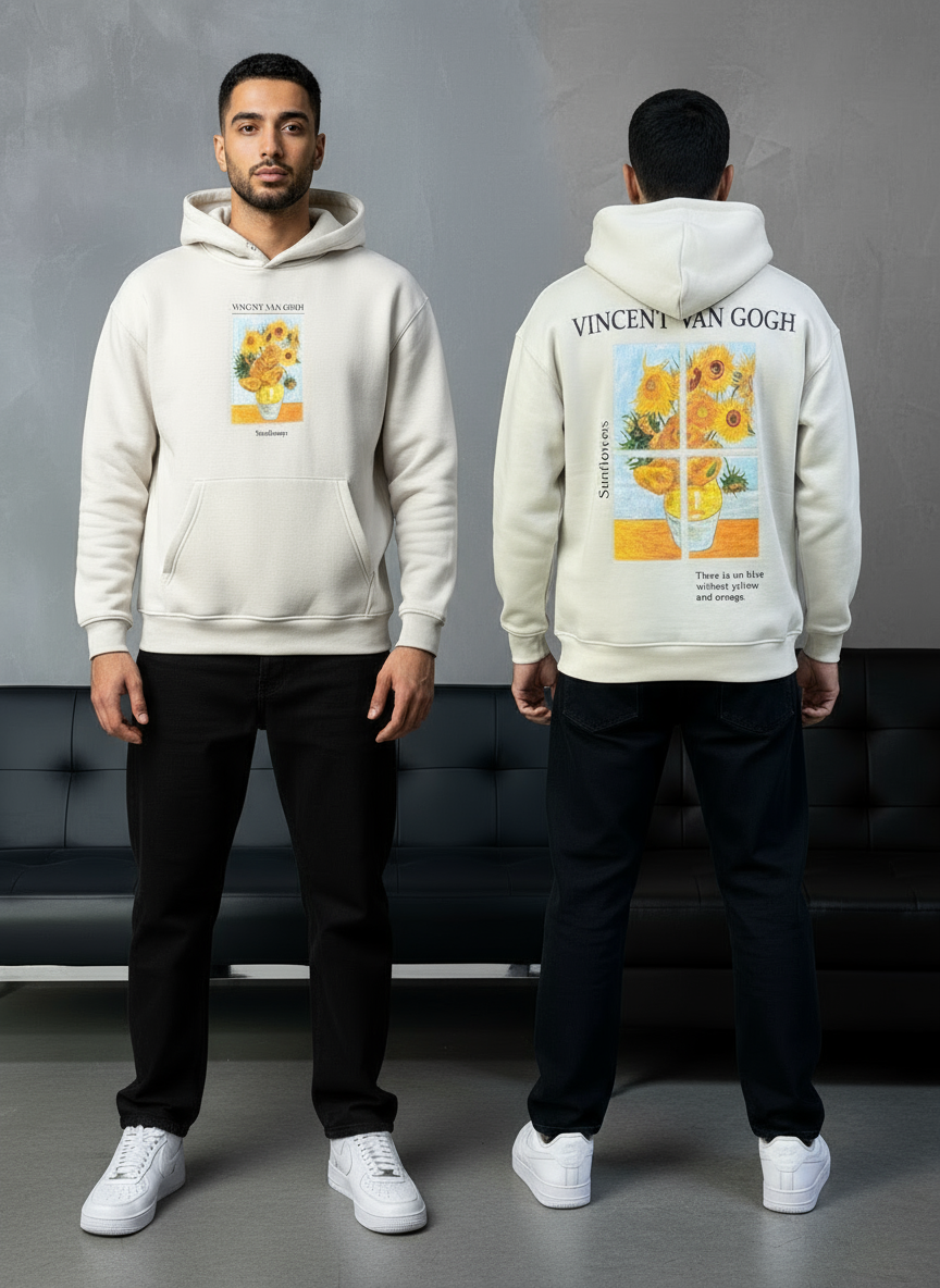 HOODIE SAW OVERSIZE BEIGE 4958