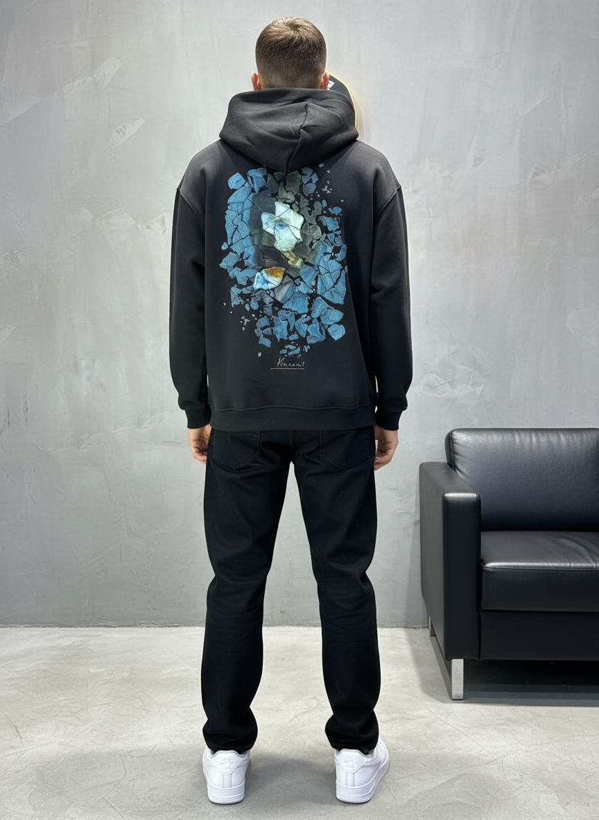 HOODIE SAW OVERSIZE BLACK 4998