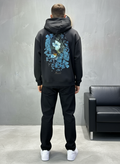HOODIE SAW OVERSIZE BLACK 4998