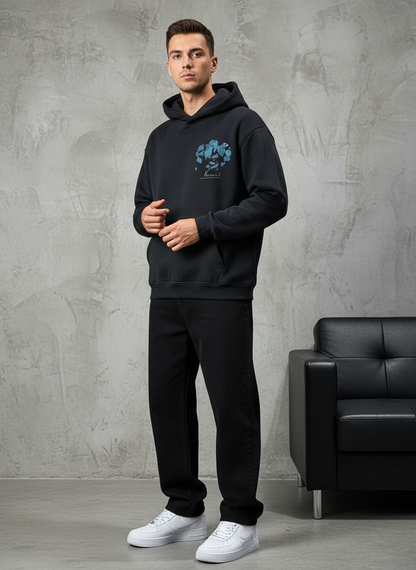 HOODIE SAW OVERSIZE BLACK 4998