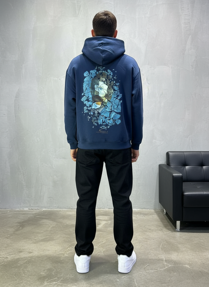 HOODIE SAW OVERSIZE BLUE 4998