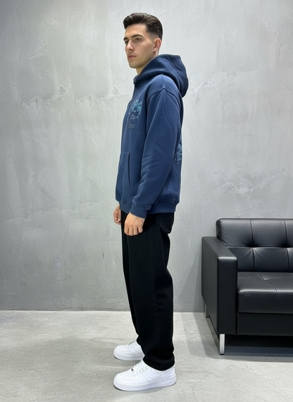 HOODIE SAW OVERSIZE BLUE 4998