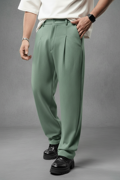 Pantalon Large Green à Plis BGY1029